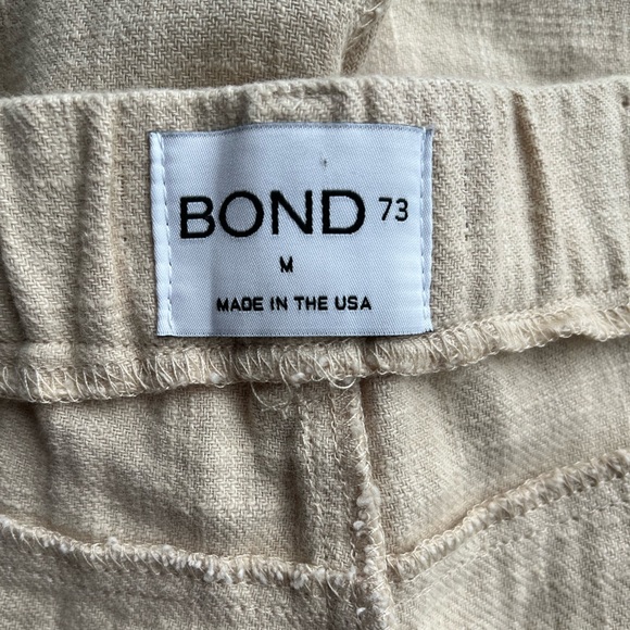 Bond Linen Blend High-Waist Pants Women’s Medium Coastal Capsule Wardrobe Chic - Picture 5 of 5